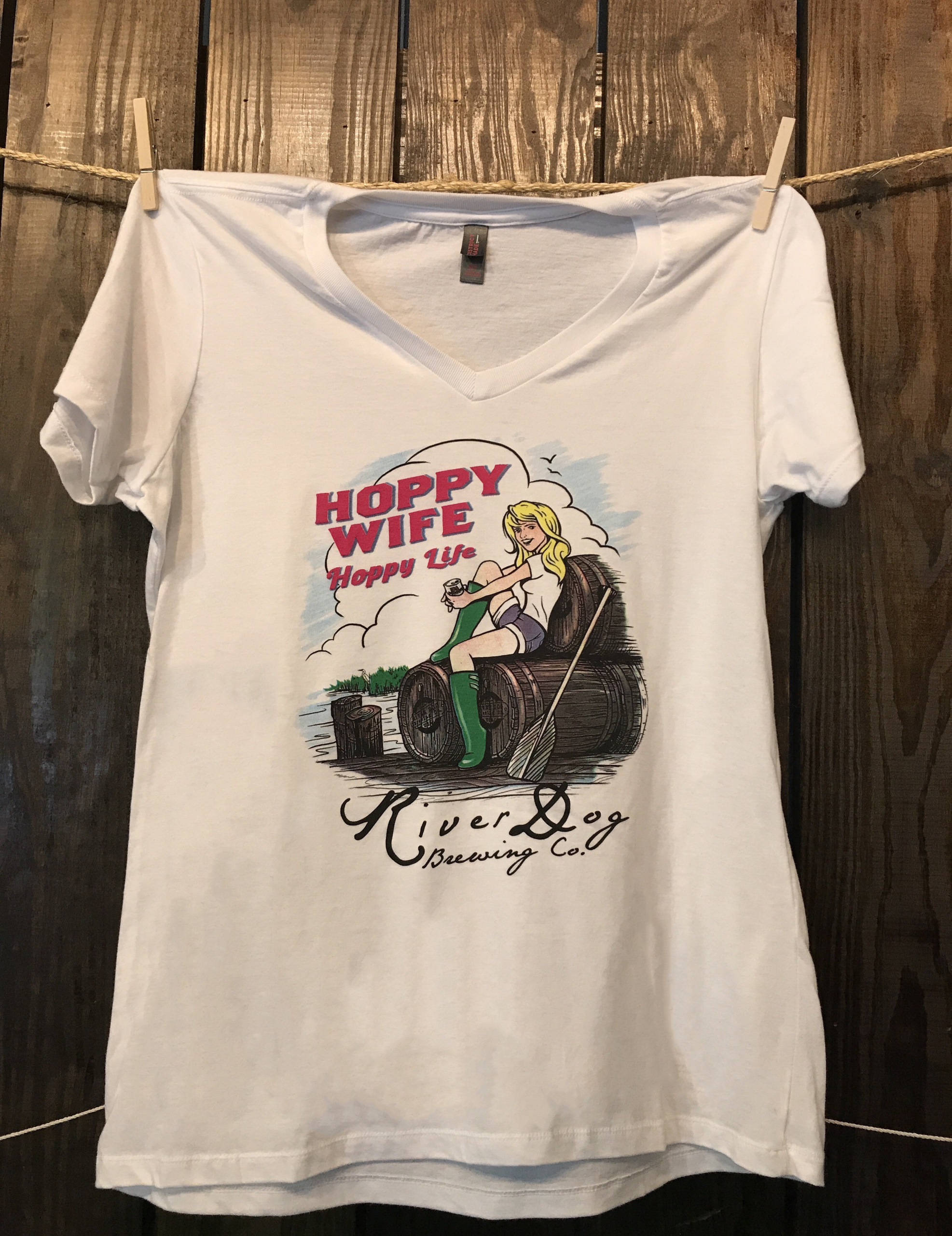 T-Shirt Women's Hoppy Wife, Hoppy Life - White